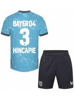 Billige Bayer Leverkusen Piero Hincapie #3 Tredjedraktsett Barn 2023-24 Kortermet (+ Korte bukser)